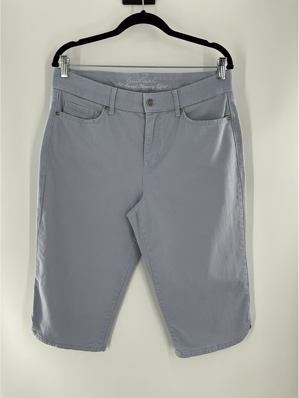 Gloria Vanderbilt All-Around Slim Effect Skimmer Short Size 12 Periwinkle 118